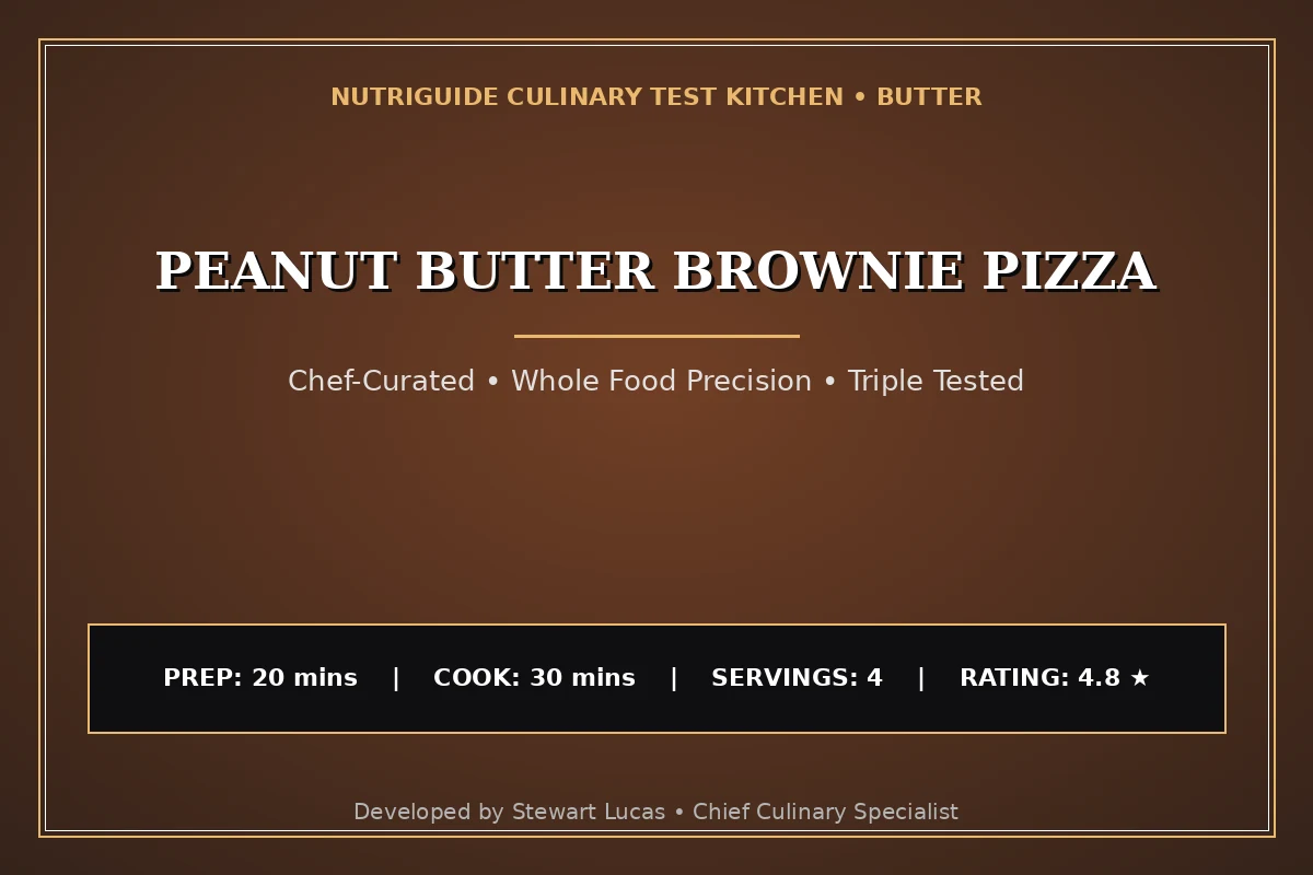 Peanut Butter Brownie Pizza