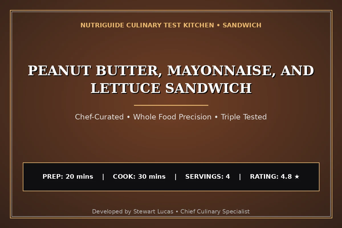 Peanut Butter, Mayonnaise, And Lettuce Sandwich