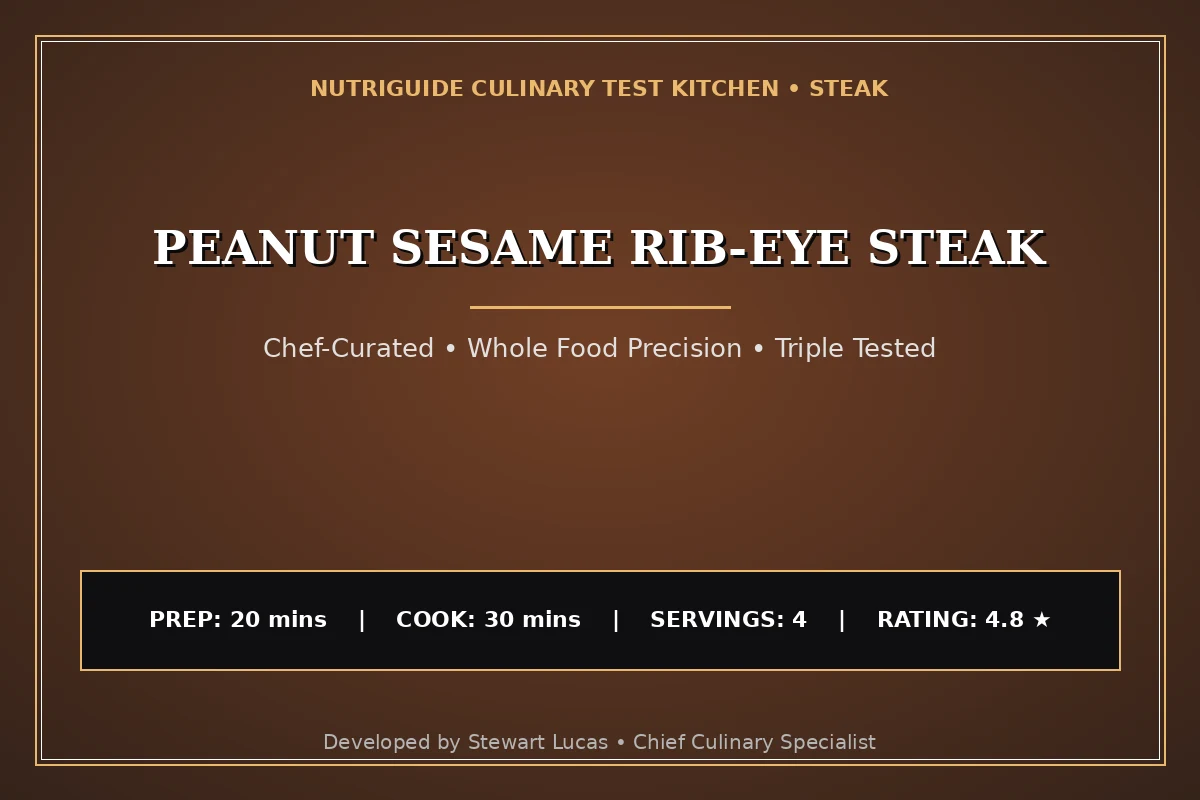 Peanut Sesame Rib-Eye Steak