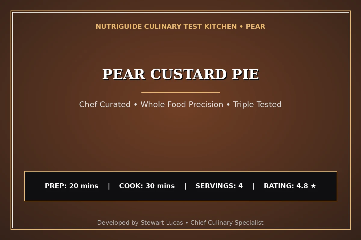 Pear Custard Pie