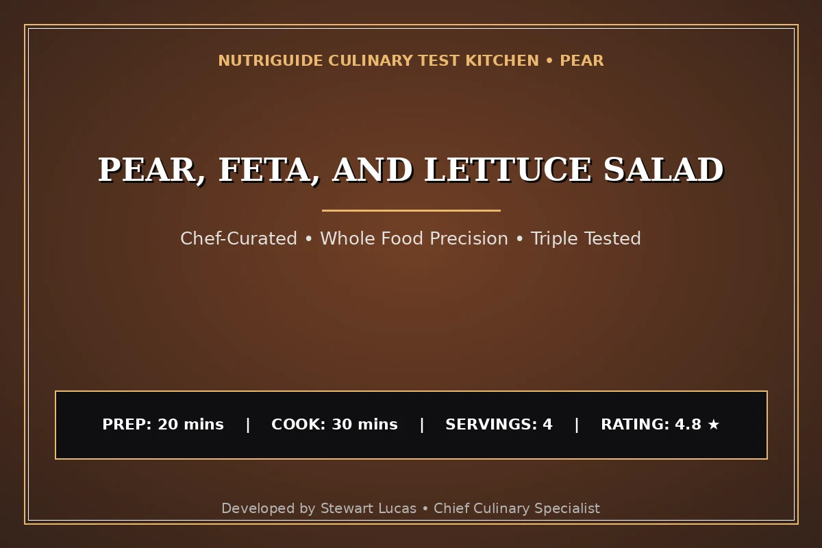 Pear, Feta, And Lettuce Salad