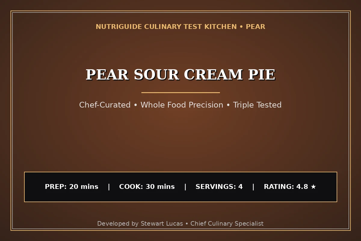 Pear Sour Cream Pie