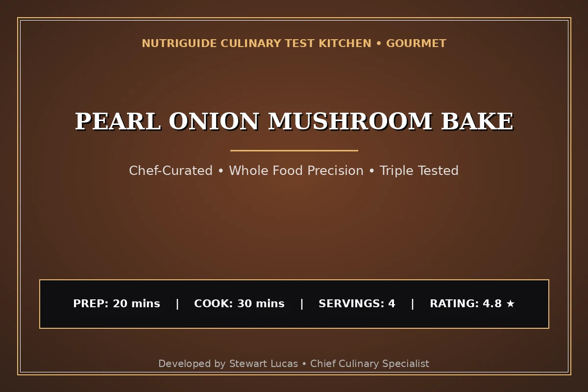 Pearl Onion Mushroom Bake