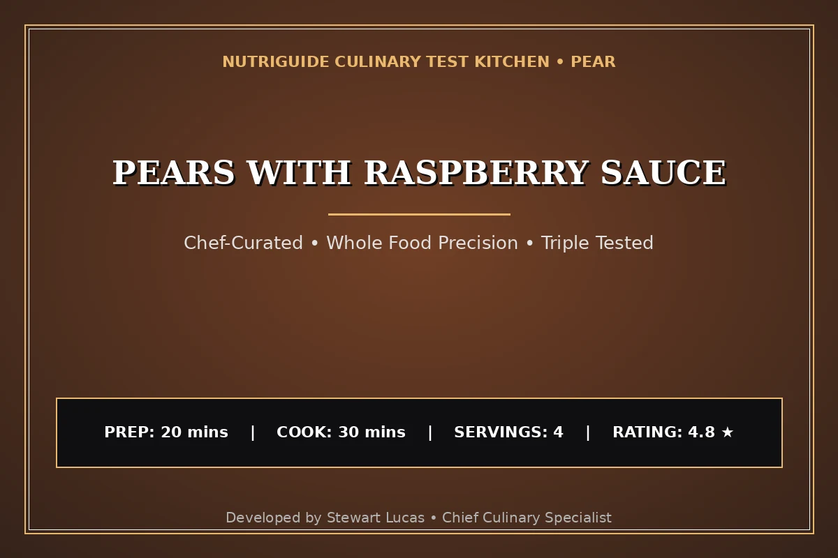 Pears With Raspberry Sauce