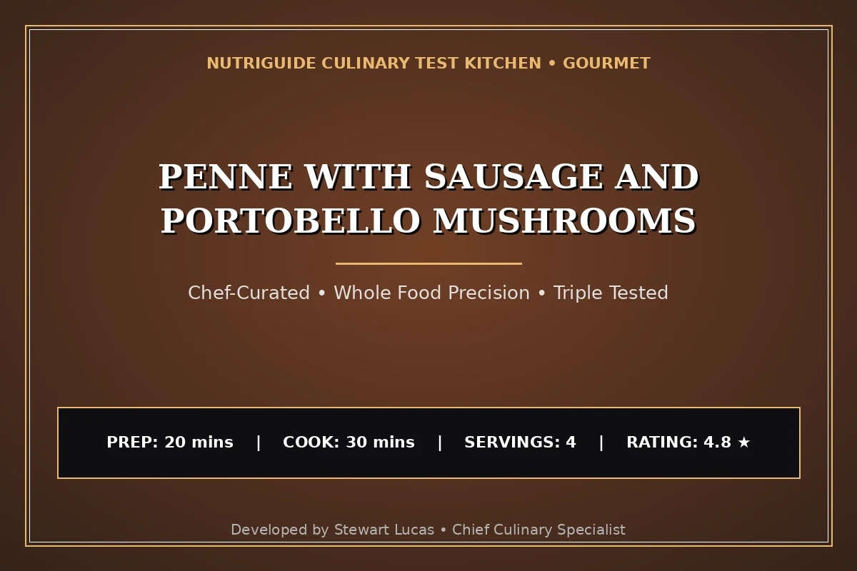Penne With Sausage And Portobello Mushrooms
