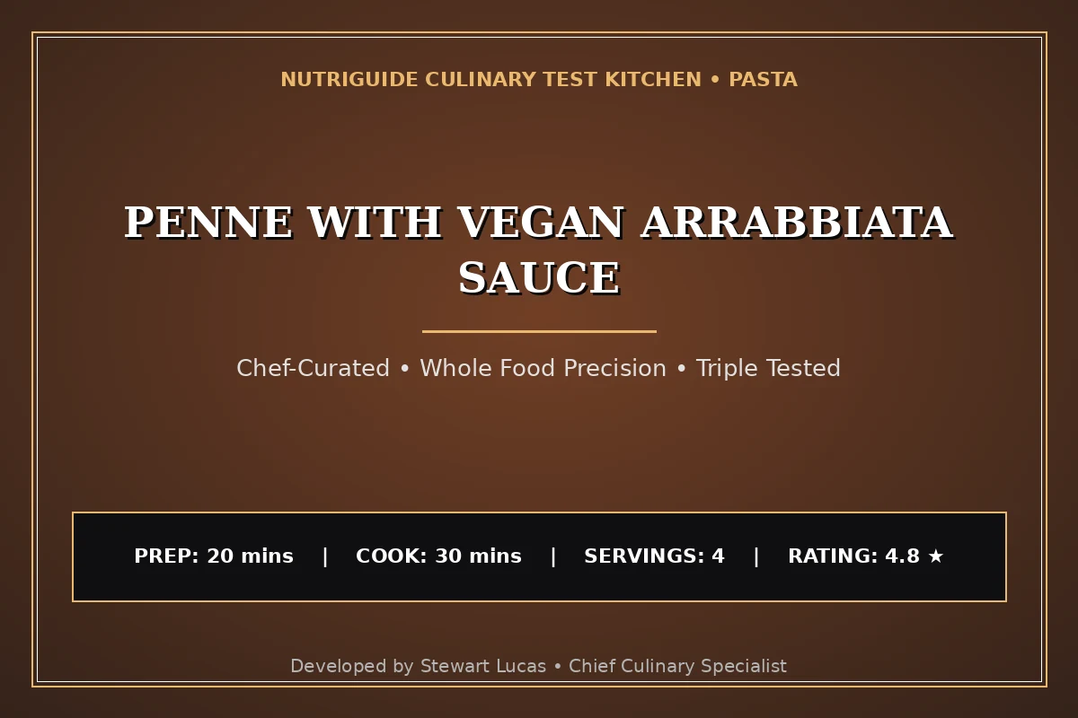 Penne With Vegan Arrabbiata Sauce