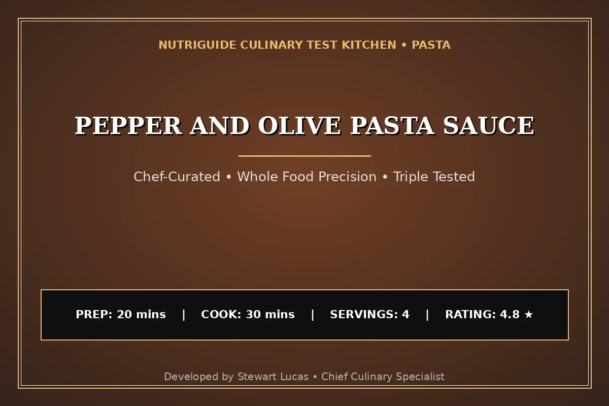 Pepper And Olive Pasta Sauce