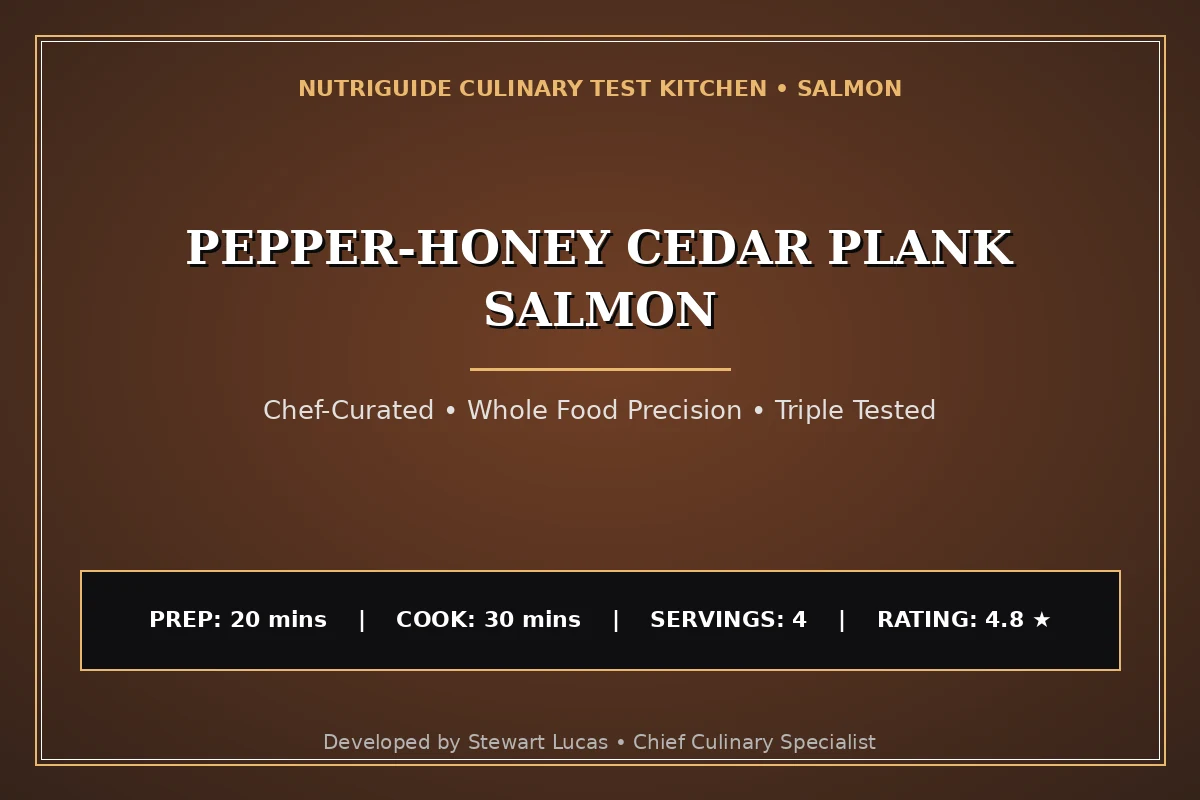 Pepper-Honey Cedar Plank Salmon