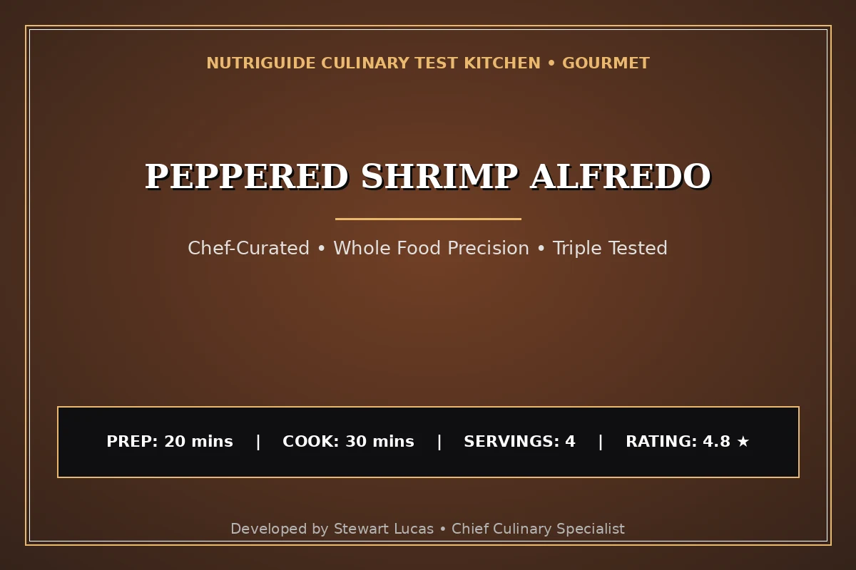 Peppered Shrimp Alfredo
