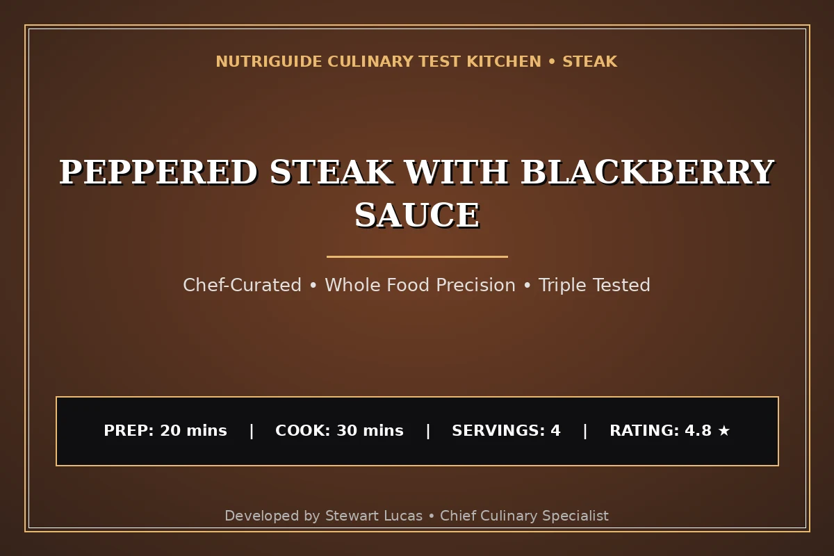 Peppered Steak With Blackberry Sauce
