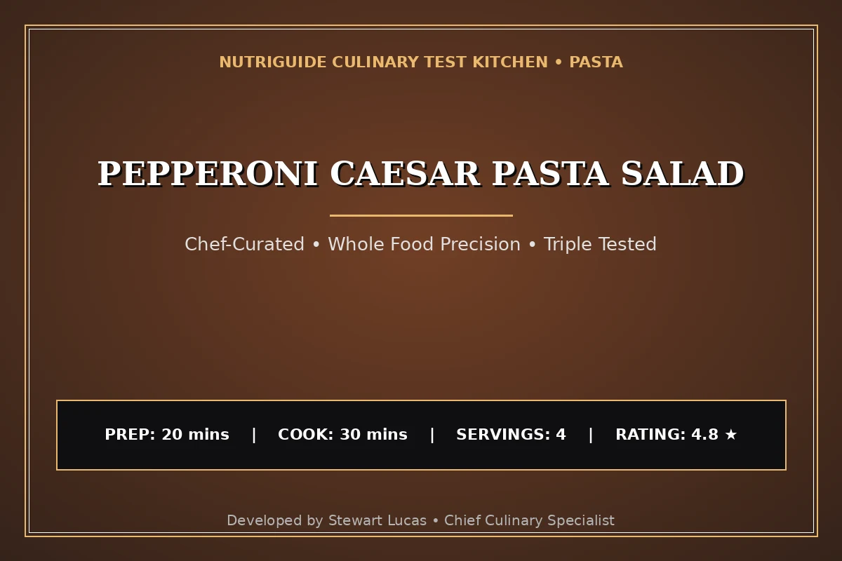 Pepperoni Caesar Pasta Salad