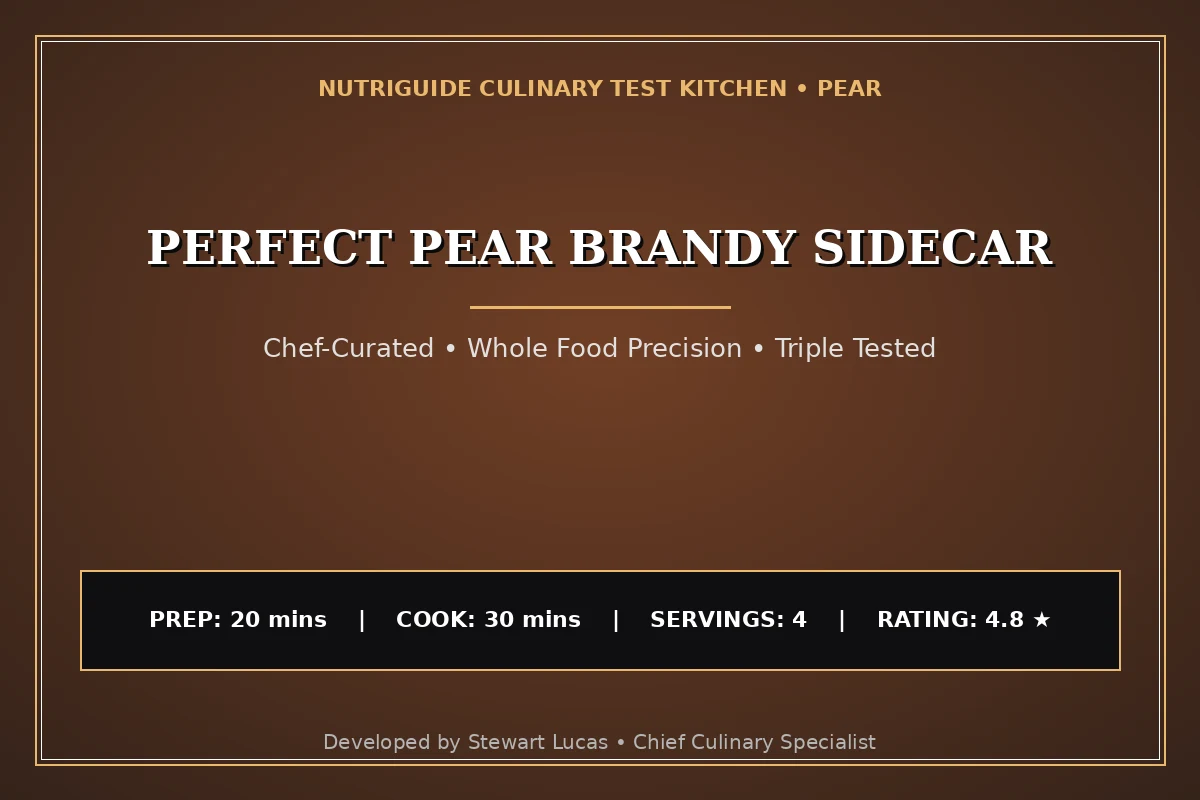 Perfect Pear Brandy Sidecar