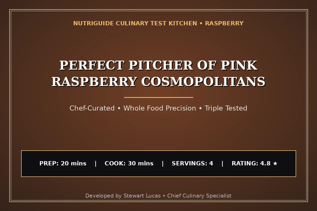 Perfect Pitcher Of Pink Raspberry Cosmopolitans