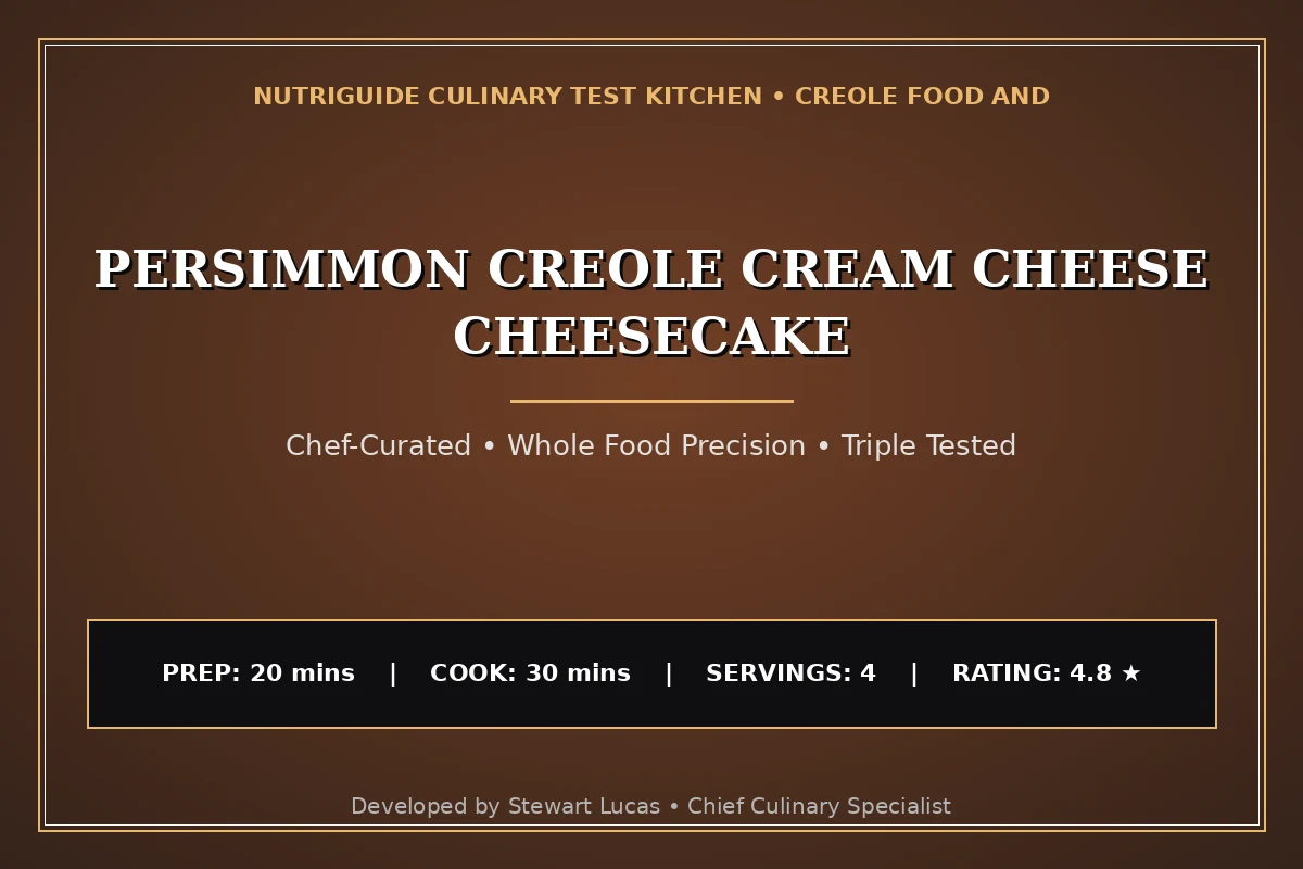 Persimmon Creole Cream Cheese Cheesecake