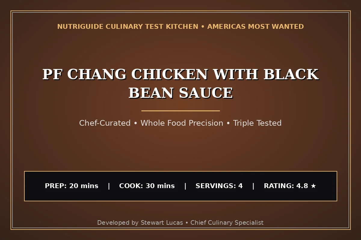 Pf Chang Chicken With Black Bean Sauce