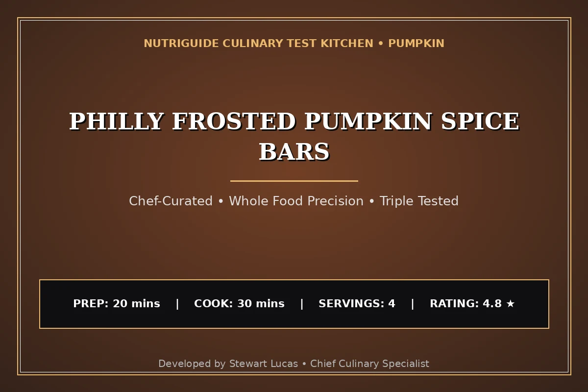 Philly Frosted Pumpkin Spice Bars