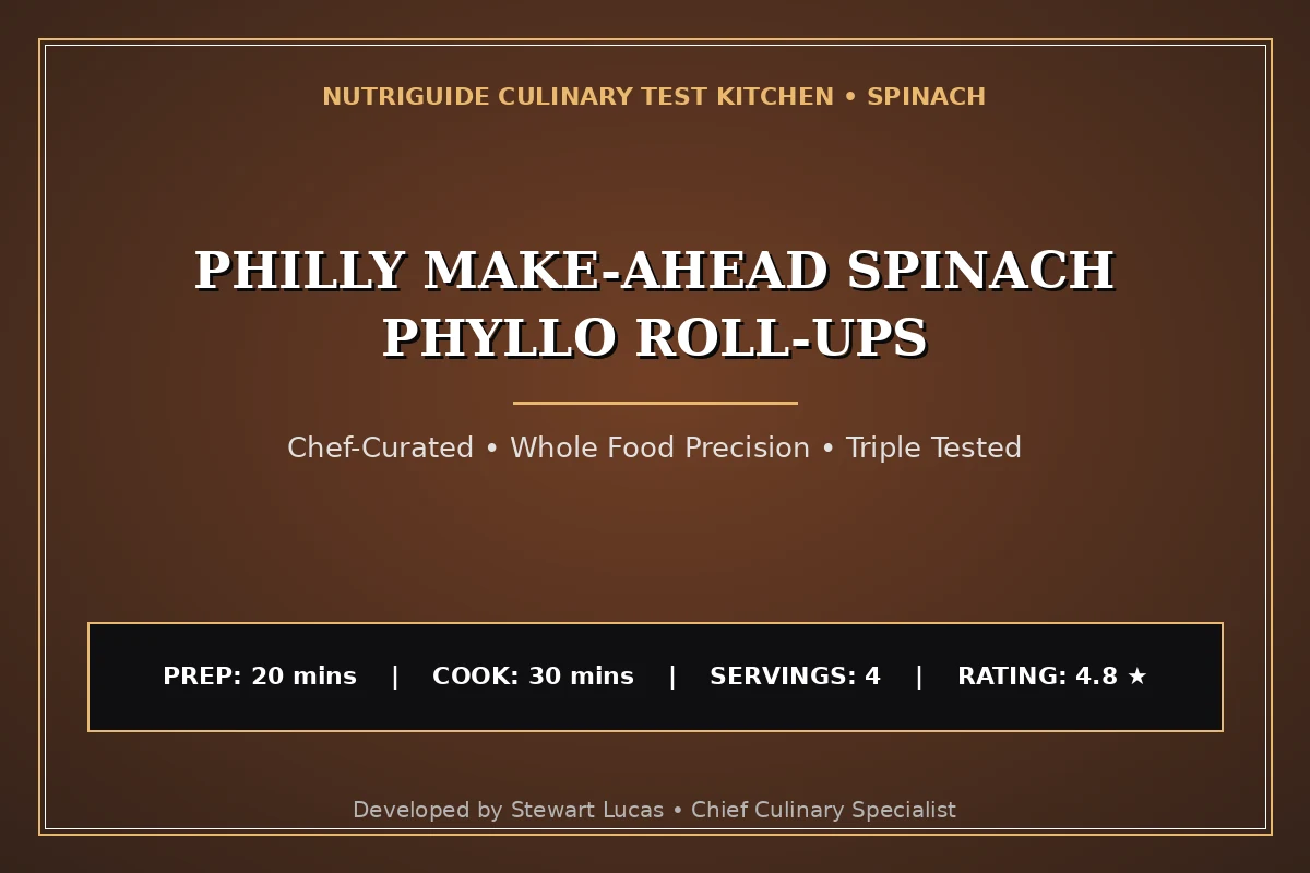 Philly Make-Ahead Spinach Phyllo Roll-Ups
