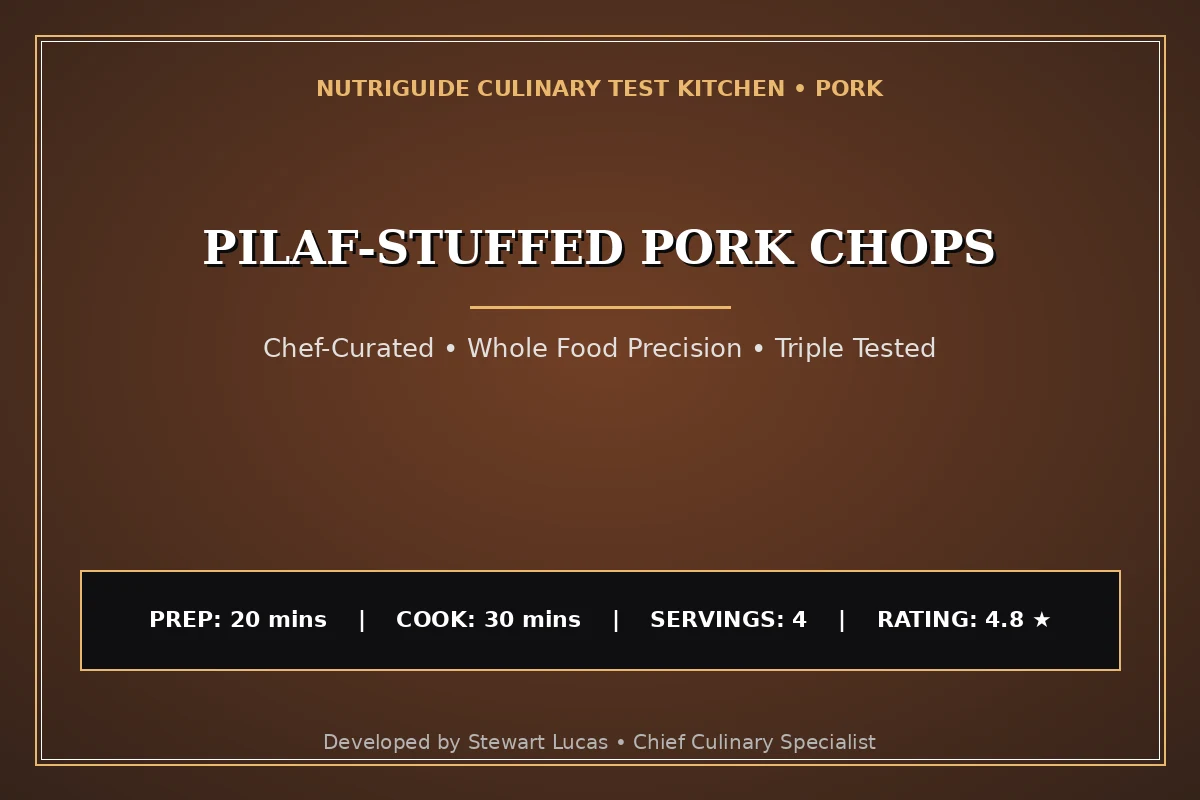 Pilaf-Stuffed Pork Chops