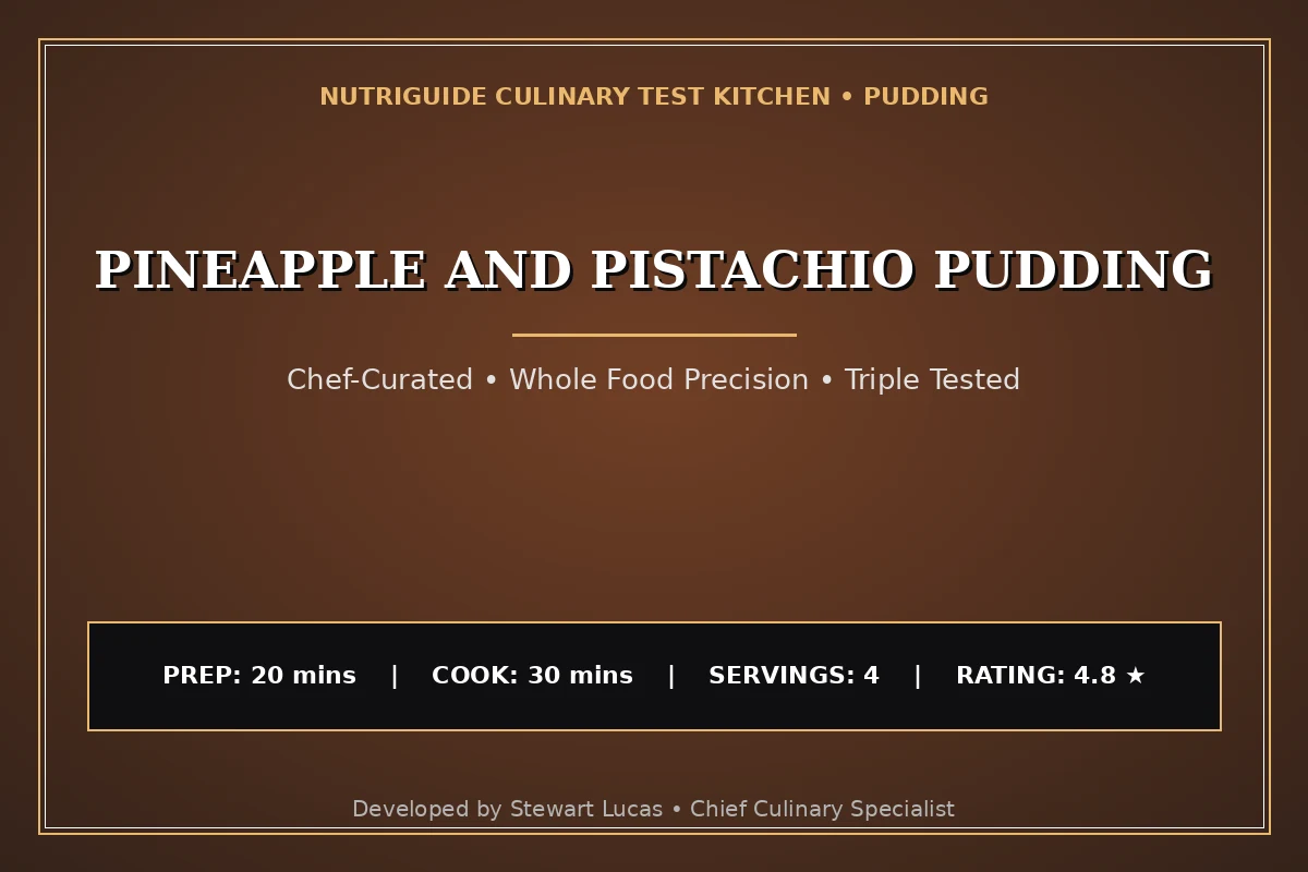 Pineapple And Pistachio Pudding