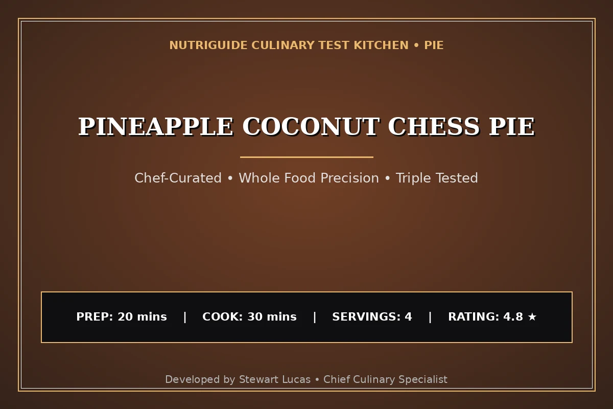 Pineapple Coconut Chess Pie