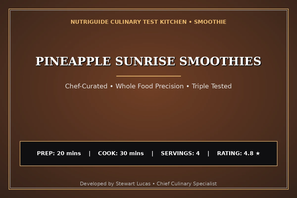Pineapple Sunrise Smoothies