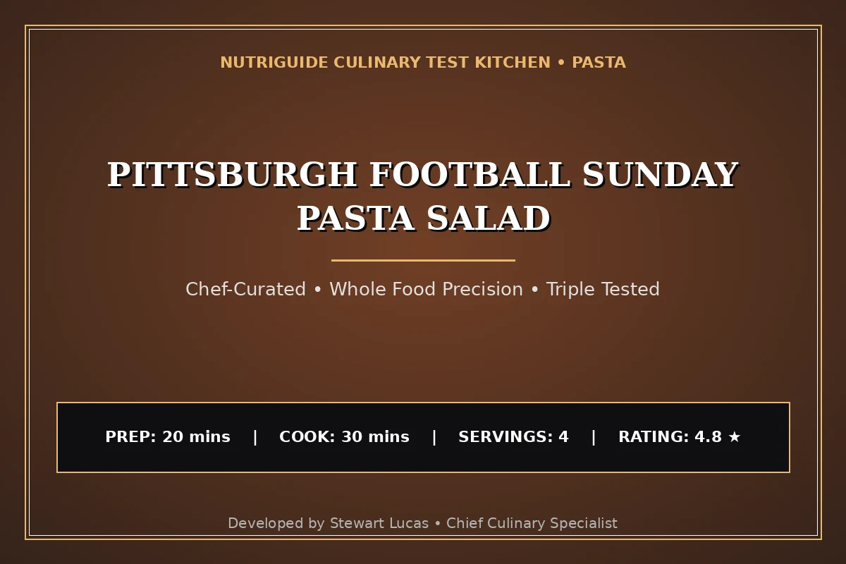 Pittsburgh Football Sunday Pasta Salad