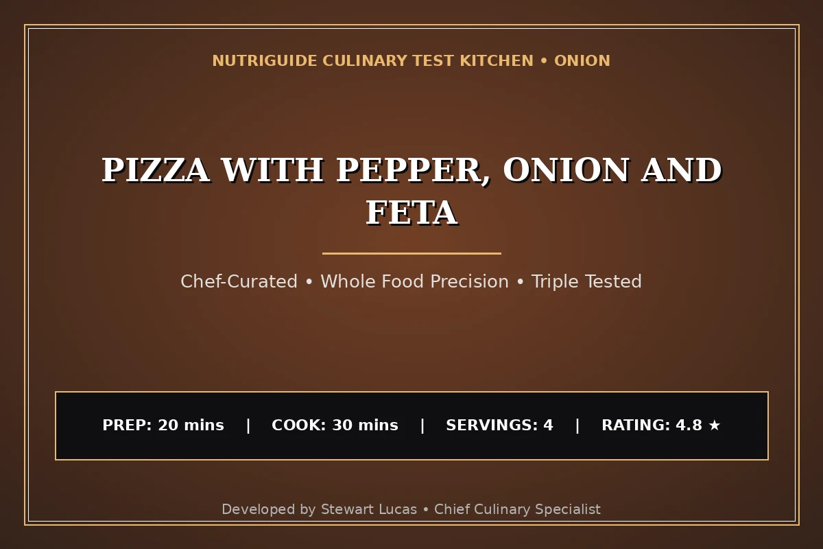 Pizza With Pepper, Onion And Feta