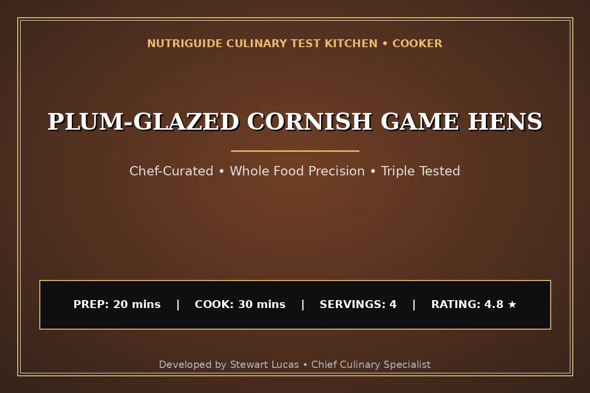 Plum-Glazed Cornish Game Hens