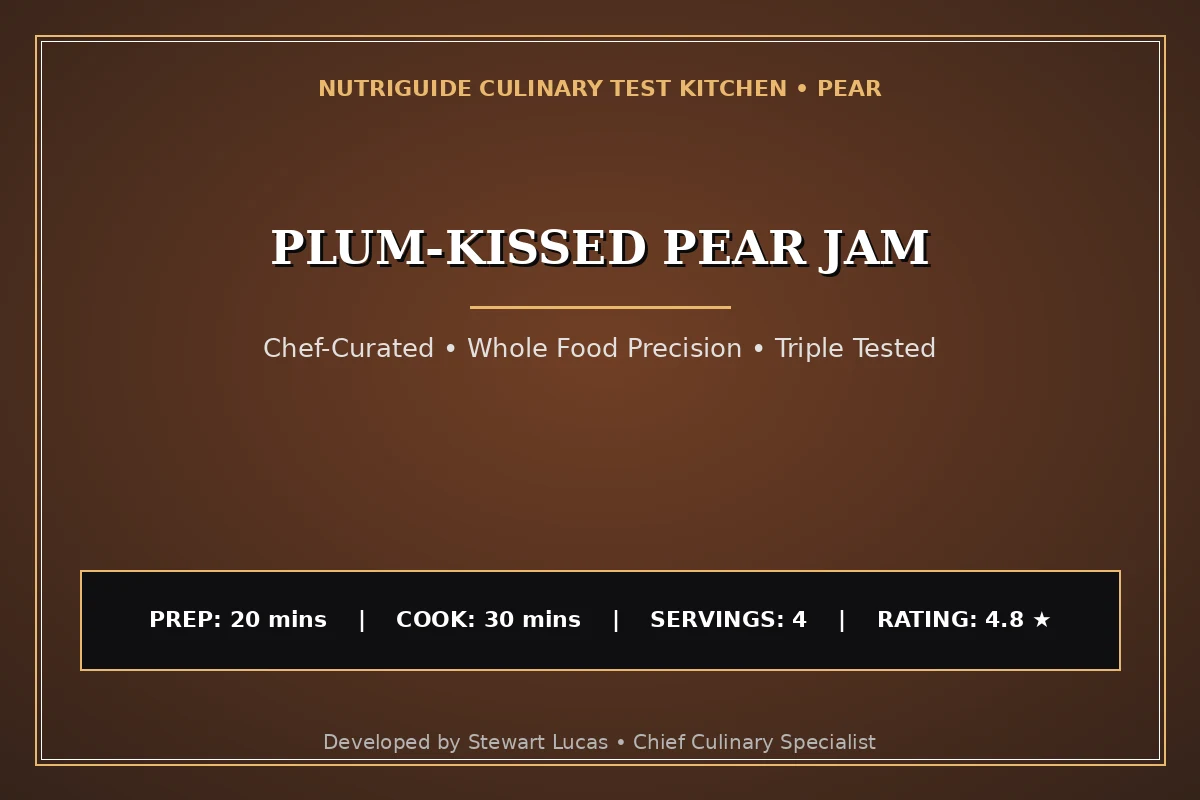 Plum-Kissed Pear Jam