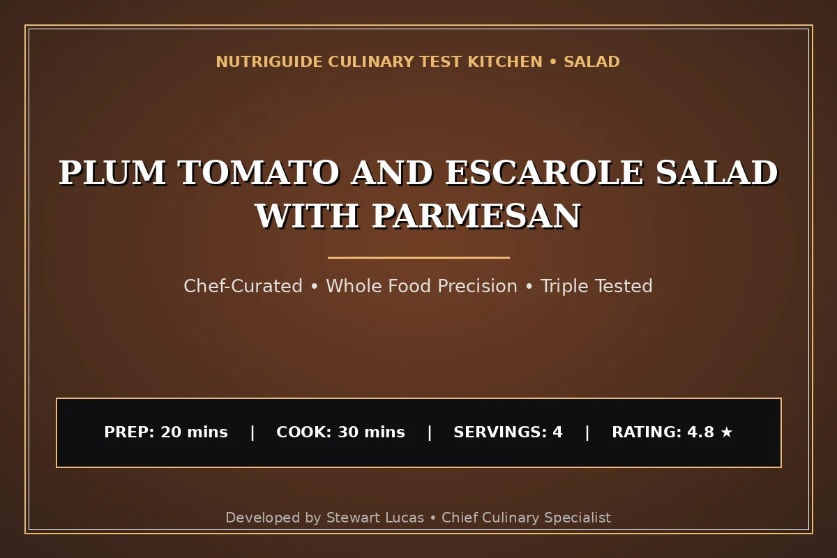 Plum Tomato And Escarole Salad With Parmesan