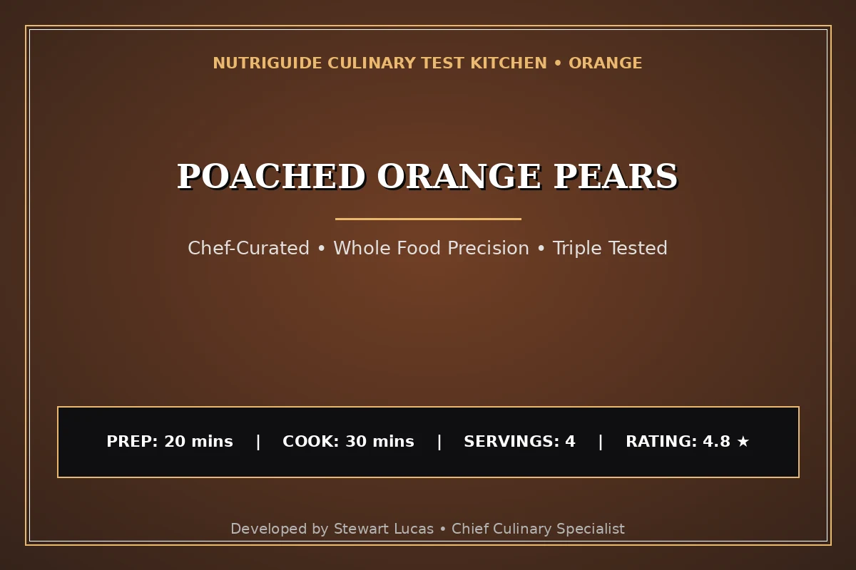 Poached Orange Pears