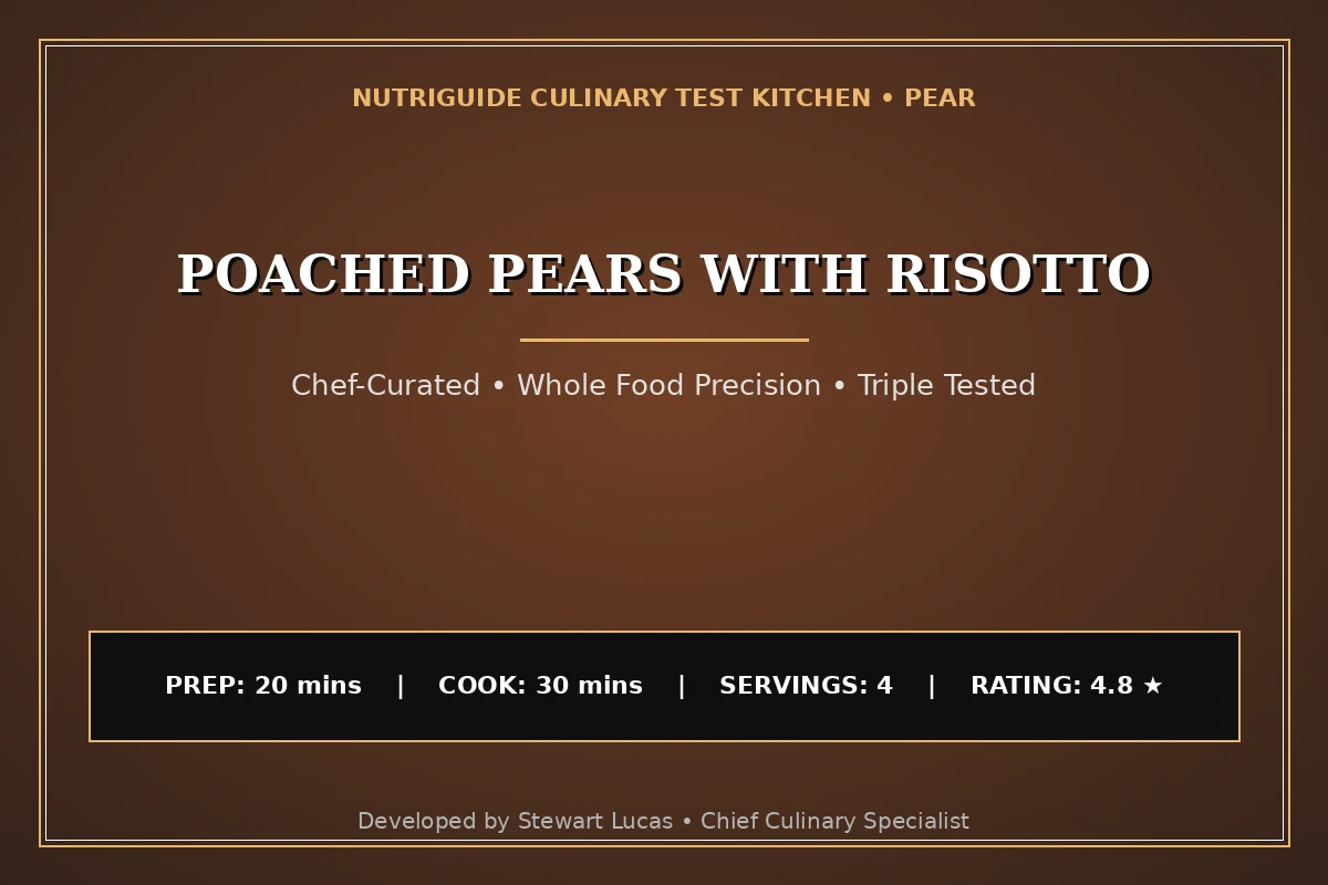 Poached Pears With Risotto
