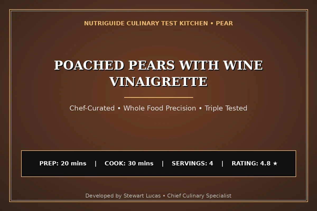 Poached Pears With Wine Vinaigrette