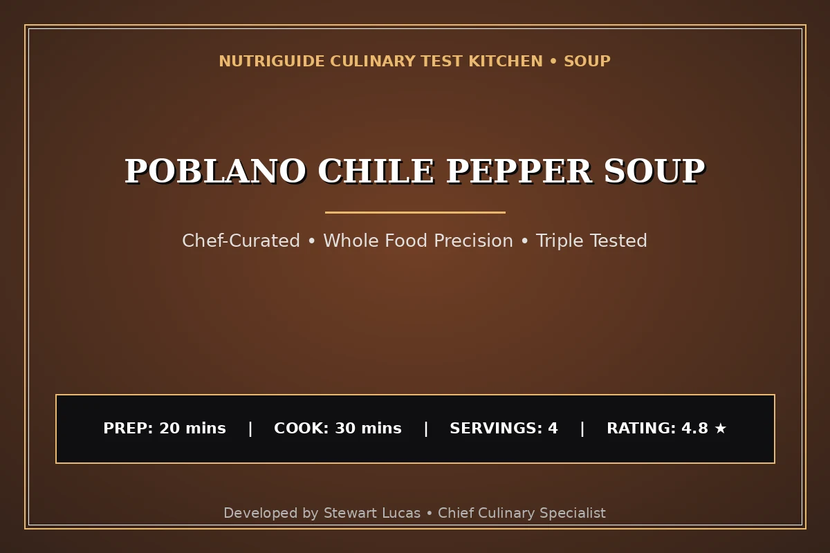Poblano Chile Pepper Soup