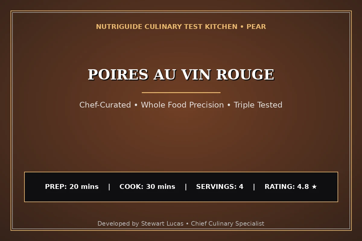 Poires Au Vin Rouge