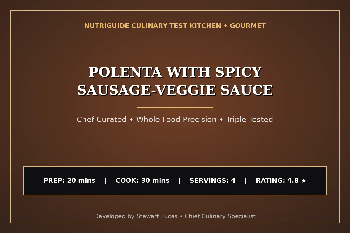 Polenta With Spicy Sausage-Veggie Sauce
