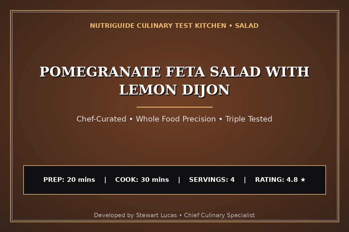 Pomegranate Feta Salad With Lemon Dijon