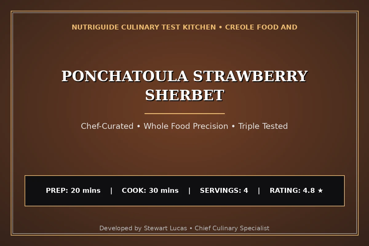 Ponchatoula Strawberry Sherbet