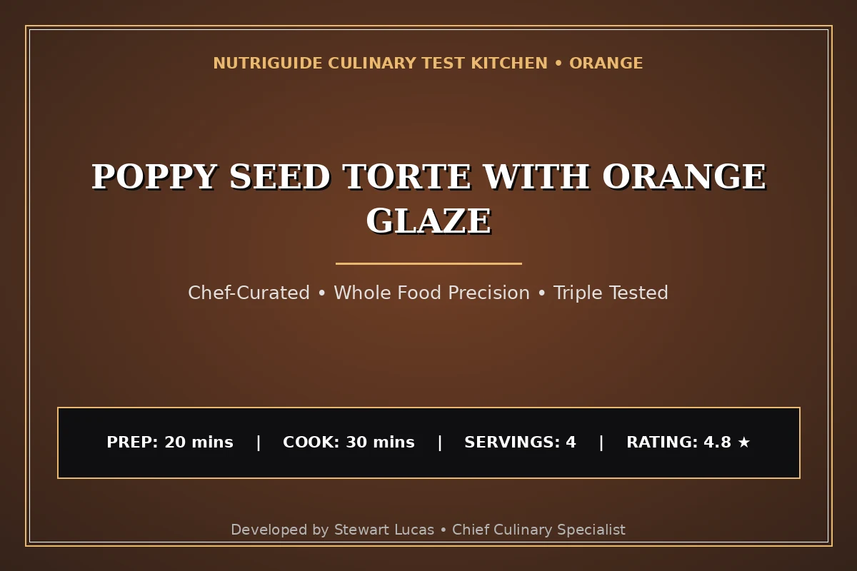 Poppy Seed Torte With Orange Glaze