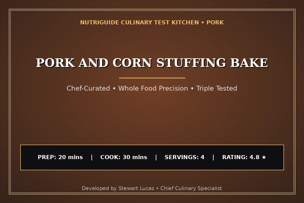 Pork And Corn Stuffing Bake