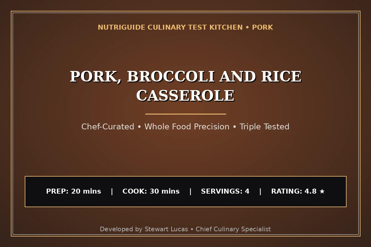 Pork, Broccoli And Rice Casserole