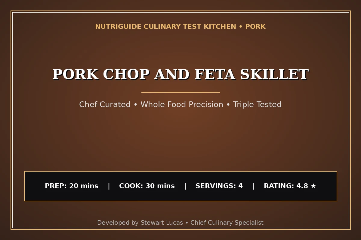 Pork Chop And Feta Skillet