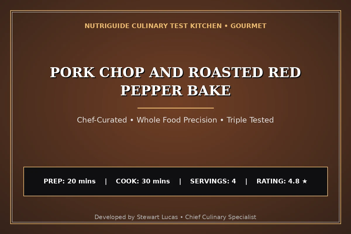 Pork Chop And Roasted Red Pepper Bake