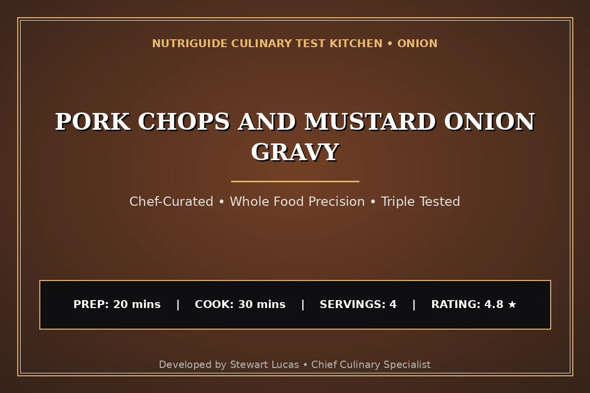 Pork Chops And Mustard Onion Gravy
