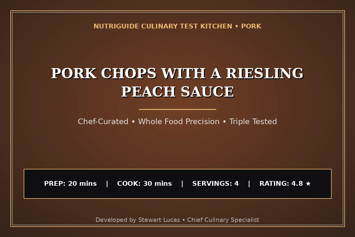 Pork Chops With A Riesling Peach Sauce