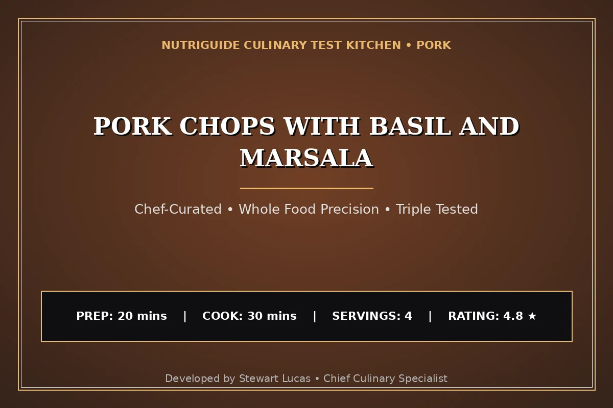 Pork Chops With Basil And Marsala
