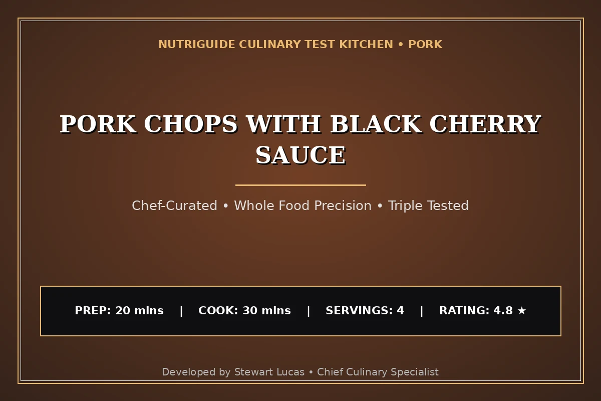 Pork Chops With Black Cherry Sauce