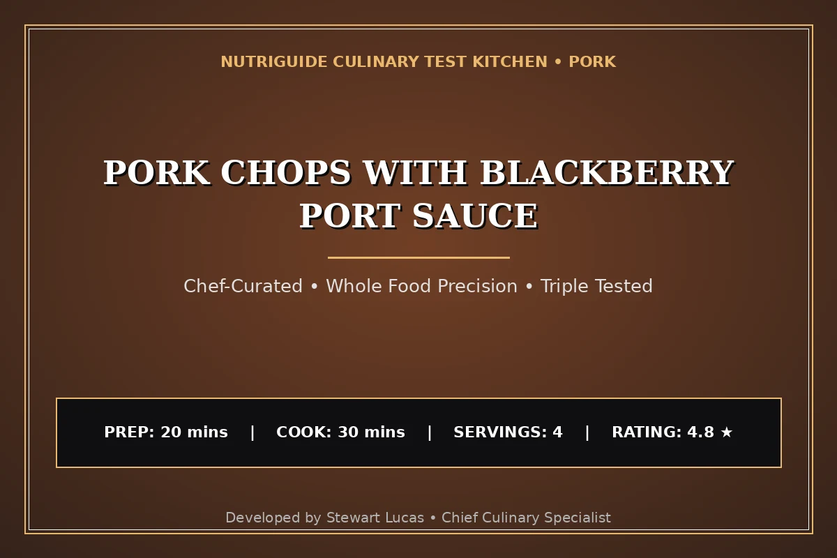 Pork Chops With Blackberry Port Sauce