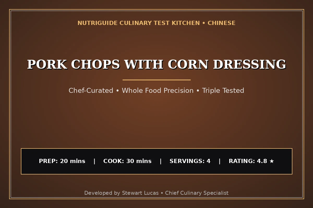 Pork Chops With Corn Dressing