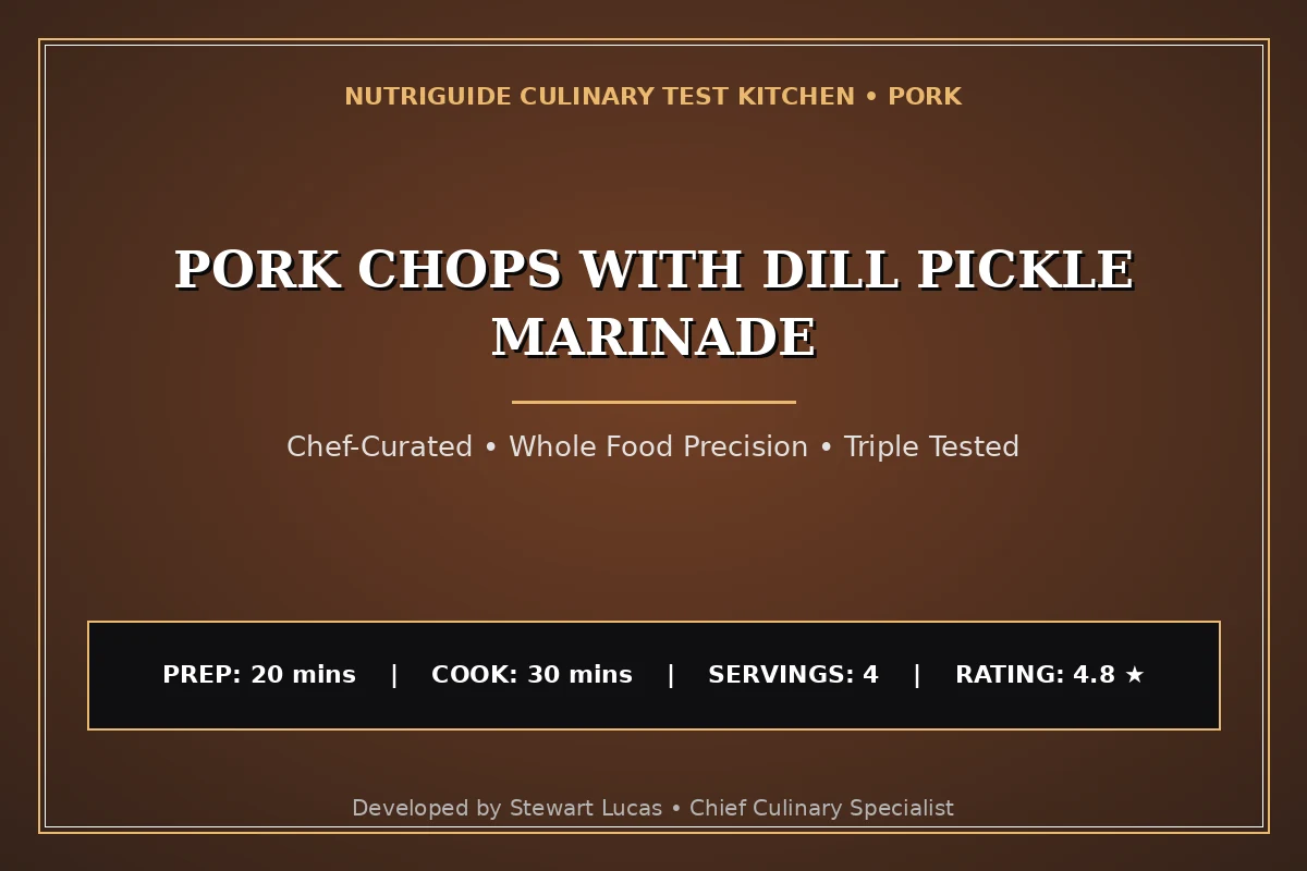 Pork Chops With Dill Pickle Marinade